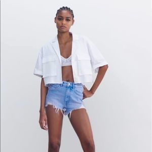 Zara High Rise Denim Shorts